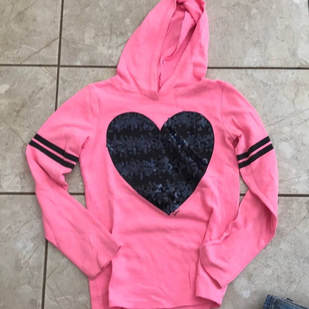 Justice pink hoodie